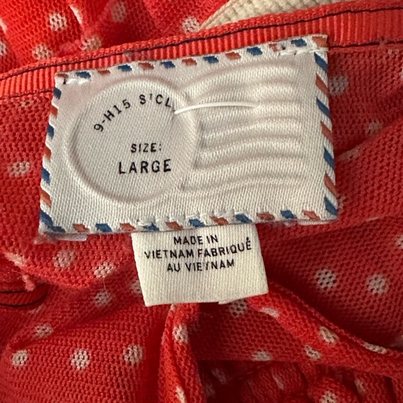 POSTMARK ANTHROPOLOGIE POLKA DOT KEYHOLE BACK DRESS RUCHED BODICE SIZE LARGE - Picture 5 of 6